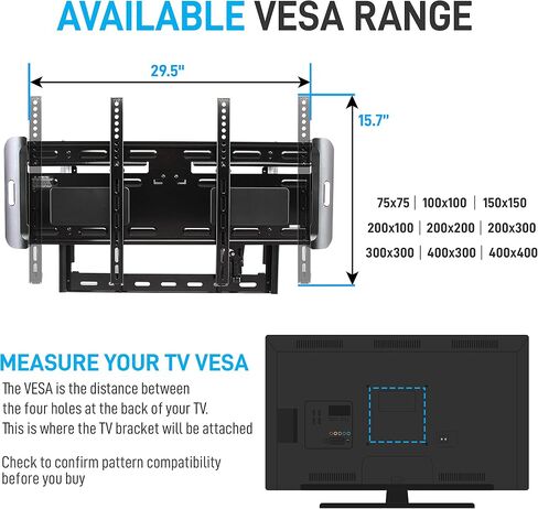 Pyle Home Universal Fixed TV Wall Mount - Slim Quick Install VESA Mounting Bracket for TV Monitor, Mounts 37 to 55 Inch HDTV, LED, LCD, Plasma, Flat, Ultrawide Smart Television Up to 77 LB PSW661LF1 in Saudi Arabia