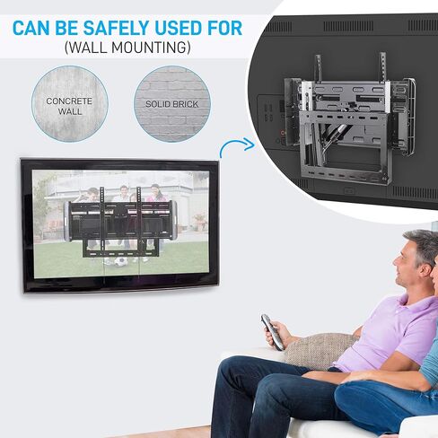 Pyle Home Universal Fixed TV Wall Mount - Slim Quick Install VESA Mounting Bracket for TV Monitor, Mounts 37 to 55 Inch HDTV, LED, LCD, Plasma, Flat, Ultrawide Smart Television Up to 77 LB PSW661LF1 in Saudi Arabia