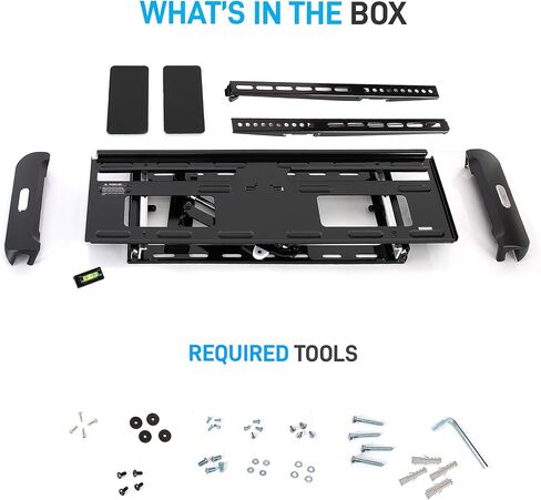 Pyle Home Universal Fixed TV Wall Mount - Slim Quick Install VESA Mounting Bracket for TV Monitor, Mounts 37 to 55 Inch HDTV, LED, LCD, Plasma, Flat, Ultrawide Smart Television Up to 77 LB PSW661LF1 in Saudi Arabia