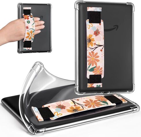 حافظة CoBak الشفافة لجهاز Kindle الجيل العاشر 2019 مقاس 6 بوصات مع حزام يد مرن - غطاء شفاف ناعم للغاية من مادة TPU، حماية خفيفة الوزن ومتينة in Saudi Arabia