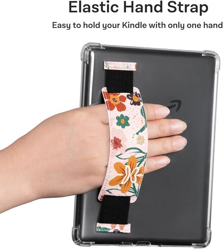 حافظة CoBak الشفافة لجهاز Kindle الجيل العاشر 2019 مقاس 6 بوصات مع حزام يد مرن - غطاء شفاف ناعم للغاية من مادة TPU، حماية خفيفة الوزن ومتينة in Saudi Arabia
