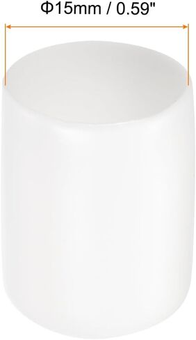 Screw Thread Protector Cover Rubber End Caps, [for Screw, Bolt] - 2"(50mm) ID/White/4pcs in Kuwait