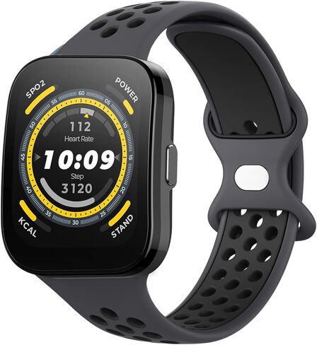 Vanjua Breathable Band for Amazfit Bip 5 Bands, Amazfit GTR 4 / GTR 3 Pro / GTR 3 / GTR 2e / GTR 2 / GTR 47mm Smart Watch, 22mm Quick Release Soft Silicone Replacement Wristband Sport Strap Compatible with Amazfit Bip 5 Band / Amazfit GTR 4 / GTR 3 Bands  in Kuwait