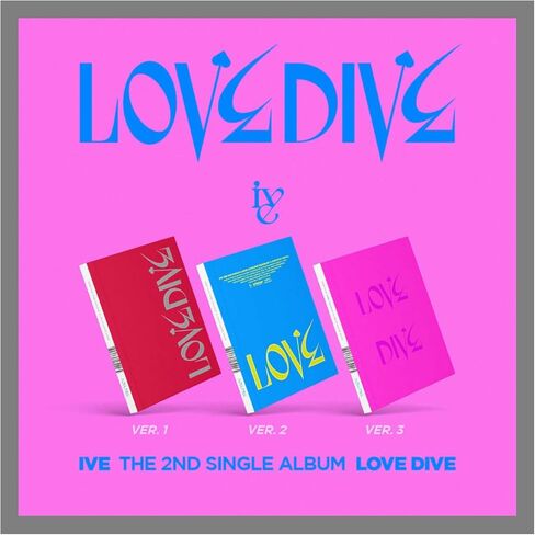 IVE LOVE DIVE 2nd Single Album Ver.3 CD+96p PhotoBook+1p PhotoCard+Heart Hologram Card+Tracking Sealed in Saudi Arabia
