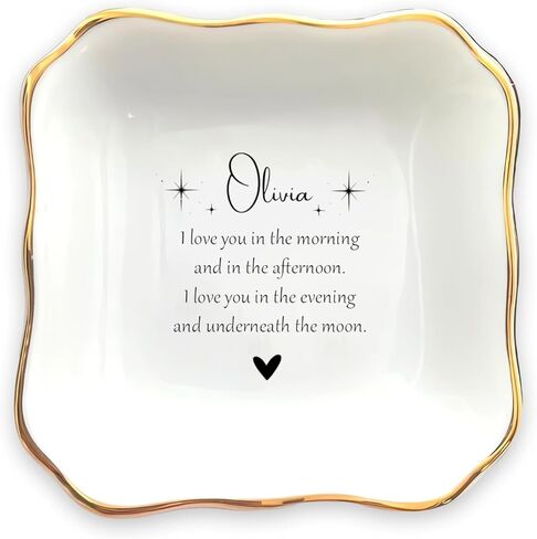 Daughter Ring Dish from Mom, Daughter Christmas Gift, Son Gifts from Mom, Trinket Tray for Mem, Daughter In Law Ring Dish, Jewelry Dish Gifts for Granddaughter, Women Gifts (Granddaughter) in Kuwait