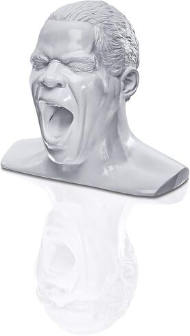 Scream Unlimited Headphone Stand in the Shape of the Legendary Head - Optimal Storage of Larger Over/On-Ear Headphones Handmade - White in Saudi Arabia