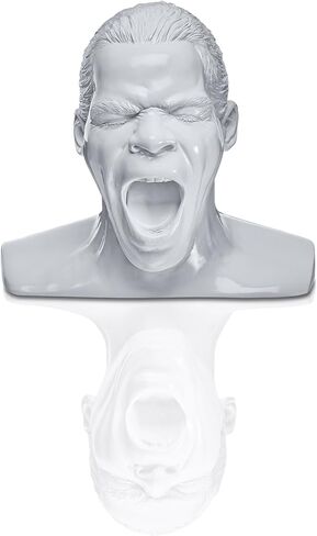 Scream Unlimited Headphone Stand in the Shape of the Legendary Head - Optimal Storage of Larger Over/On-Ear Headphones Handmade - White in Saudi Arabia