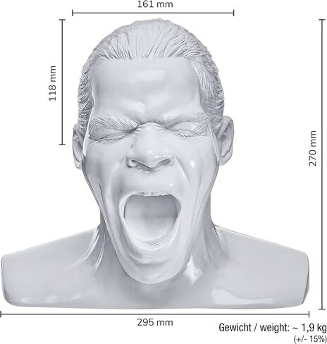 Scream Unlimited Headphone Stand in the Shape of the Legendary Head - Optimal Storage of Larger Over/On-Ear Headphones Handmade - White in Saudi Arabia