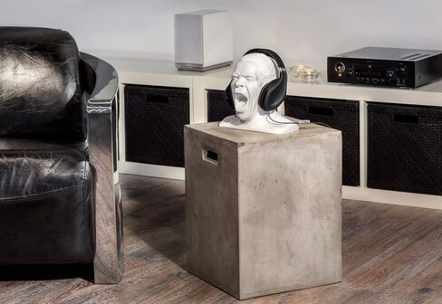 Scream Unlimited Headphone Stand in the Shape of the Legendary Head - Optimal Storage of Larger Over/On-Ear Headphones Handmade - White in Saudi Arabia