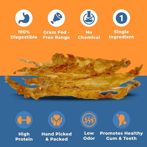 USA Turkey Tendons for Dogs - Tasty Turkey Tendon Jerky Treats for Dogs All Natural Dog Treats & Dog Snacks for Small Dogs - Ideal Puppy Teething Chews Dog Turkey Tendons 8oz in Saudi Arabia