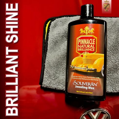 Pinnacle Souveran Jeweling Wax – All-in-One Carnauba-Infused Wax for Deep Shine & Scratch Removal, 3-Month Protection, 16 fl oz. in Saudi Arabia