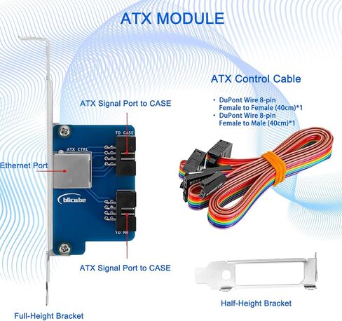 خادم PiKVM BliKVM V3 HAT لـ Raspberry Pi 4B، خادم التحكم عن بعد KVM Over IP مع حافظة معدنية ATX Control HDMI CSI - أسود in Kuwait