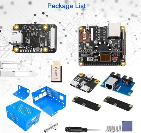 خادم PiKVM BliKVM V3 HAT لـ Raspberry Pi 4B، خادم التحكم عن بعد KVM Over IP مع حافظة معدنية ATX Control HDMI CSI - أسود in Kuwait