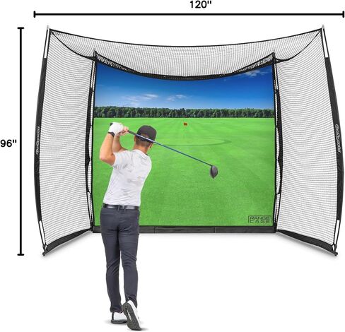 GoSports Range Cage 10 ft x 8 ft Golf Practice Hitting Net with Impact Screen - Driving Range or Simulator Screen in Saudi Arabia