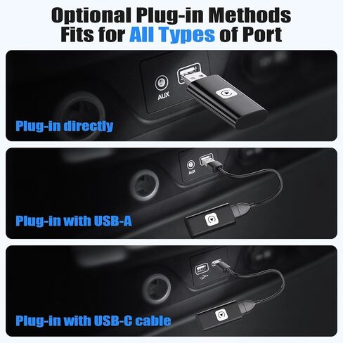 Mini Wireless Carplay Adapter for Apple, Newest Stable Wireless carplay Adapter Smallest Fast Convert Factory Wired to Wireless CarPlay Dongle Cars for iOS in Saudi Arabia
