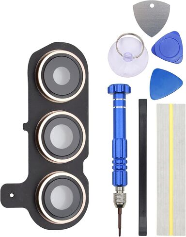 Yellow Rear Camera's Frame Replacement for Samsung Galaxy S24+ with Camera's Glass Cover Pre-Install Adhesive and Installation Tool Kit in Saudi Arabia