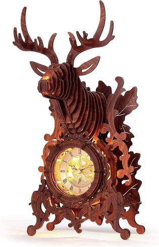 LED 3D Puzzle Tower Clock for Adults - Elegant Home Décor Building Model with Color-Changing LEDs - Ideal Acrylic Puzzle Gifts for Teens and Adults in Saudi Arabia