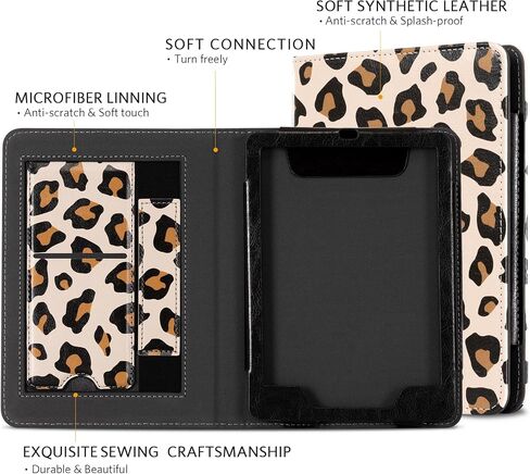 CoBak Case for Kindle Paperwhite - All New PU Leather Cover with Auto Sleep Wake, Hand Strap, Card Slot for Kindle Paperwhite Signature Edition and Kindle Paperwhite 11th Generation 2021 Released in Saudi Arabia