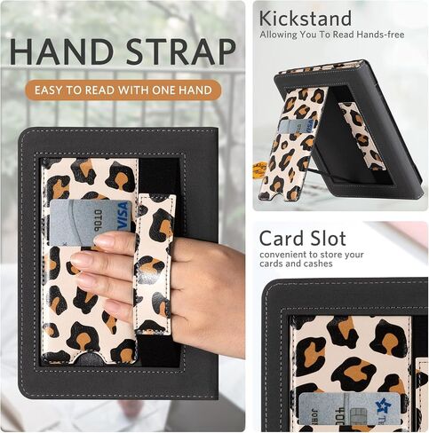 CoBak Case for Kindle Paperwhite - All New PU Leather Cover with Auto Sleep Wake, Hand Strap, Card Slot for Kindle Paperwhite Signature Edition and Kindle Paperwhite 11th Generation 2021 Released in Saudi Arabia