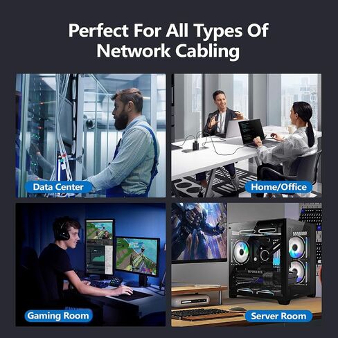 CableGeeker Cat 6 Ethernet Cable 3 ft (5-Pack) - Cat6 Patch Cables 10G Support, Snagless RJ45 26AWG Short Cat 6 Patch Cable, Cat 6 Cable, Internet Cable, Network Cable - 3 Feet Black in Saudi Arabia