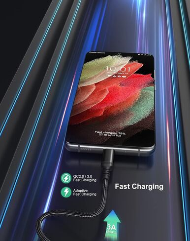 كابل USB C 3.1 الجيل 2، كابل فيديو USB C إلى USB C 3FT 4K للعرض/الشاشة، كابل شحن سريع 10 جيجابت في الثانية 100 وات PD لهواتف iPhone 15/15Plus/15Pro/Max وMacBook وiPad Pro وSamsung وPixel والكمبيوتر المحمول in Saudi Arabia