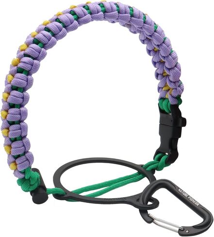NATURE PIONEOR Paracord Handle for Wide Mouth - Safety Ring, and Carabiner - Fits 14oz to 64oz Stainless Steel Water Bottles(Black)… in Saudi Arabia