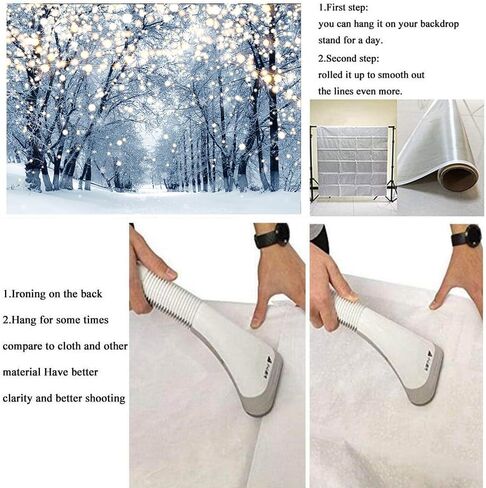 Winter Scene Backdrop for Photography 7x5FT Glitter White Snow Forest Wonderland Landscape Background for Family Christmas Party Decoration Xmas Holiday Portrait Photo Studio Props (84x60 inch) in Saudi Arabia