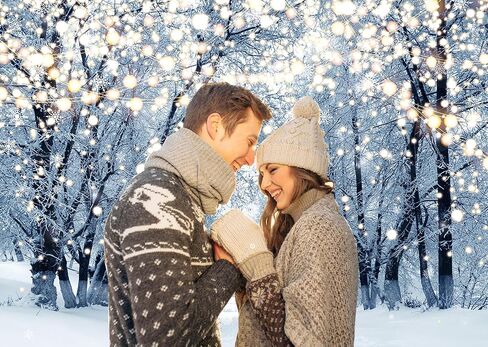 Winter Scene Backdrop for Photography 7x5FT Glitter White Snow Forest Wonderland Landscape Background for Family Christmas Party Decoration Xmas Holiday Portrait Photo Studio Props (84x60 inch) in Saudi Arabia