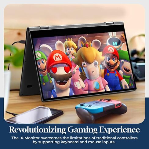 تغيير شاشة Lapdock المحمولة مع لوحة المفاتيح وشاشة اللمس مثل الكمبيوتر المحمول|متوافق مع Samsung Dex وSteam Deck وNintendo Switch وWindows وMac وChromebook|بطارية 10800 مللي أمبير|شاشة 1080P HDR IPS مقاس 14 بوصة in Kuwait