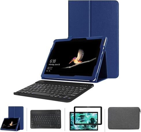 [4 inch 1] ONN 11" Tablet Pro / 100146660 Screen Protector and Keyboard Case Tempered Glass for ONN 11inch Tablet Pro / 100146660 (2024 Model) (Blue) in Saudi Arabia