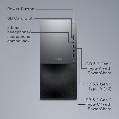 كمبيوتر سطح المكتب للأعمال Dell XPS 8960 Tower 2023 | الجيل الثالث عشر من وحدة المعالجة المركزية Intel Core i7-13700 ذات 16 نواة، وذاكرة وصول عشوائي DDR5 سعة 16 جيجابايت، ومحرك أقراص NVMe M.2 PCIe SSD سعة 1 تيرابايت، وبطاقة Intel UHD Graphics 770، وواي فا in Kuwait