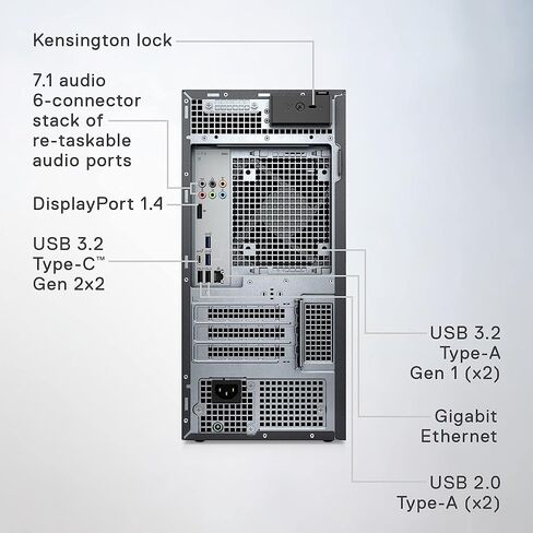 كمبيوتر سطح المكتب للأعمال Dell XPS 8960 Tower 2023 | الجيل الثالث عشر من وحدة المعالجة المركزية Intel Core i7-13700 ذات 16 نواة، وذاكرة وصول عشوائي DDR5 سعة 16 جيجابايت، ومحرك أقراص NVMe M.2 PCIe SSD سعة 1 تيرابايت، وبطاقة Intel UHD Graphics 770، وواي فا in Kuwait