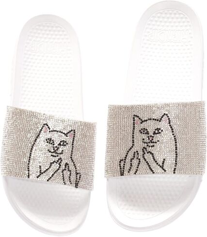 شرائح RIPNDIP Lord Nermal، شباشب للصيف، أحذية سهلة الارتداء، صنادل مضحكة للقطط للرجال (أسود، رجالي 8 | نسائي 9.5) in Saudi Arabia
