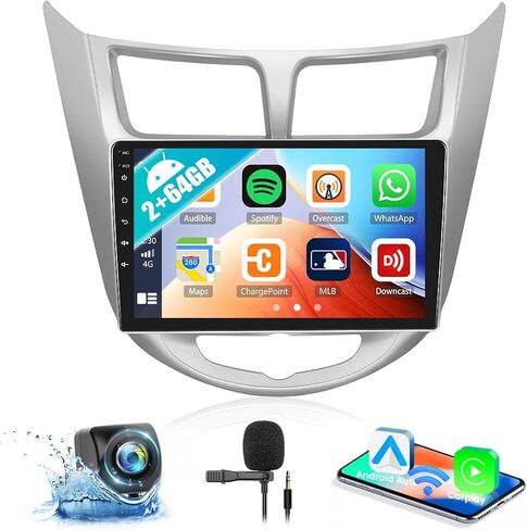 2G+64G Android 13 Car Stereo for Hyundai Accent 2012-2017 with Wireless Carplay Android Auto 9" Touchscreen Car Radio with GPS Navigation HiFi WiFi Bluetooth FM/RDS Radio AHD Backup Camera Head Unit in Saudi Arabia