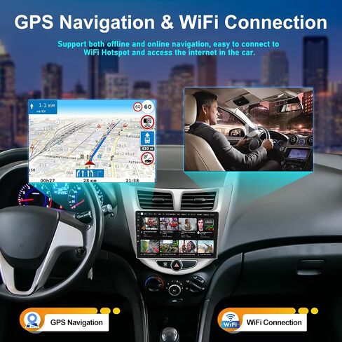 2G+64G Android 13 Car Stereo for Hyundai Accent 2012-2017 with Wireless Carplay Android Auto 9" Touchscreen Car Radio with GPS Navigation HiFi WiFi Bluetooth FM/RDS Radio AHD Backup Camera Head Unit in Saudi Arabia