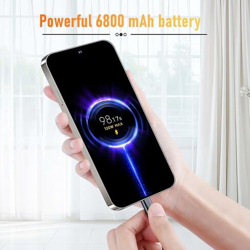 A15 promax Unlocked Cell Phones2024 Android 13 Smartphone with Snapdragon 8cen2 Processor|8GB+256GB|8-Core 6.8" HD Screen 24MP+50MP|Camera 6800 mAh Long Battery with 5G Dual SIM(Golden) in Saudi Arabia