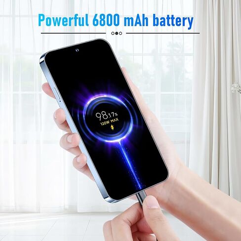 A15 promax Unlocked Cell Phones2024 Android 13 Smartphone with Snapdragon 8cen2 Processor|8GB+256GB|8-Core 6.8" HD Screen 24MP+50MP|Camera 6800 mAh Long Battery with 5G Dual SIM(Golden) in Saudi Arabia