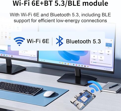 5 بحد أقصى 4 جيجابايت/8 جيجابايت/16 جيجابايت LPDDR5 Rockchip RK3588 8-Core 64-Bit كمبيوتر لوحي واحد مع مقبس eMMC، Wi-Fi 6E/Bluetooth 5.3، لوحة تطوير تعمل بنظام Linux/Ubuntu/Debian/Android (16 جيجابايت + مصدر طاقة) in Kuwait