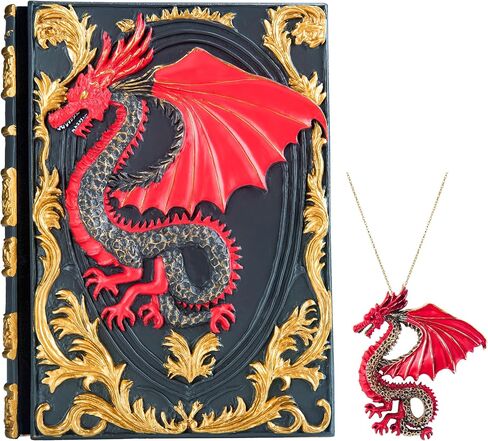 Handmade Flying Dragon Embossed Journal,Resin Engraving Notebook,Blank Paper,Hardcover Travel Notepad for Writing,Sketchbook,Collection,Gift,Decoration Diary for Man Woman A5 Size（Red） in Saudi Arabia