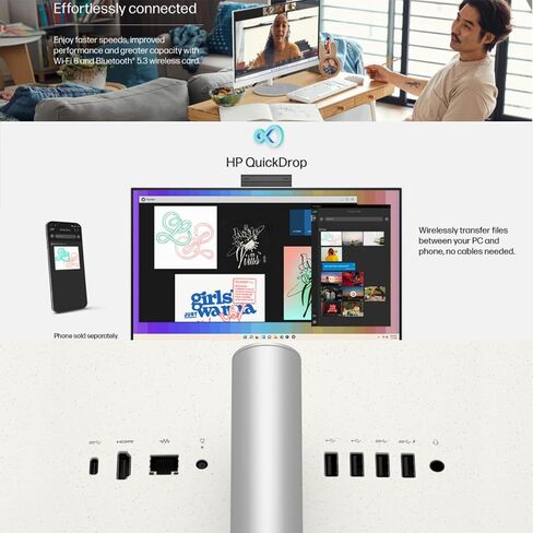 كمبيوتر مكتبي HP 27 بوصة الكل في واحد، ترخيص Microsoft Office مدى الحياة، Intel الجيل الثالث عشر i7-1355U، شاشة FHD، ذاكرة وصول عشوائي 64 جيجابايت، 4 تيرابايت SSD، Intel Iris Xe Graphics، لوحة مفاتيح وماوس لاسلكي، Windows 11 Pro، 32 جيجابايت UFD in Saudi Arabia