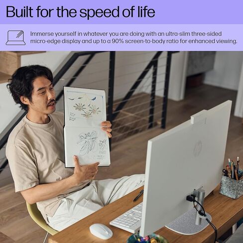كمبيوتر مكتبي HP 27 بوصة الكل في واحد، ترخيص Microsoft Office مدى الحياة، Intel الجيل الثالث عشر i7-1355U، شاشة FHD، ذاكرة وصول عشوائي 64 جيجابايت، 4 تيرابايت SSD، Intel Iris Xe Graphics، لوحة مفاتيح وماوس لاسلكي، Windows 11 Pro، 32 جيجابايت UFD in Saudi Arabia