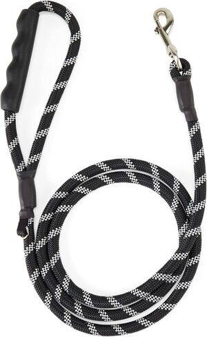 Youly Reflective Braided Rope Dog Leash in Black 6 ft. in Saudi Arabia