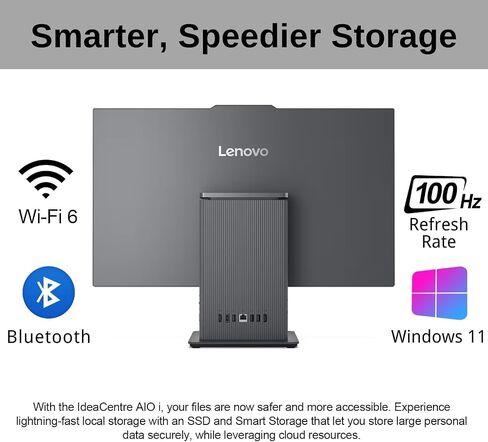 Lenovo IdeaCentre I Gen 9 Newest Business All-in-One, 27" QHD 100Hz Touchscreen, i7-13620H, 64GB DDR5 RAM, 2TB SSD, Wireless KB & Mouse, Wireless Charging Base, W11 Pro, with Harman Audio Speakers in Saudi Arabia