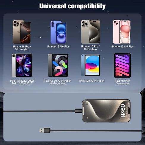 Car Carplay Cable for iPhone 15,IPhone 15 Plus,IPhone 15 Pro ,15 Pro Max ,USB A to USB C for Carplay USB C Cord,iPad usb C Cable 10th Gen iPad Air 5th 4th Mini Car Charger Cable Cord 3FT Replacement in Kuwait