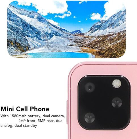 Sudroid Mini Smartphone, World's Smallest Cell Phone, 2.5 Inch, Quad Core, 1GB 8GB, 5MP Dual SIM, HD Unlocked 3G Mobile Phone with Protective Shell () in Saudi Arabia