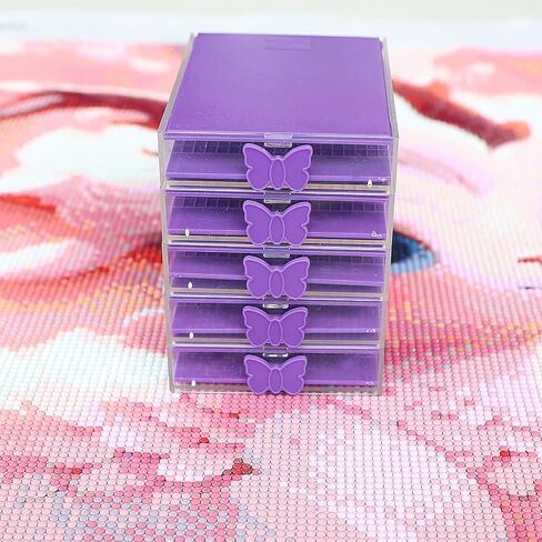 Diamond Painting Trays with Lids, Diamond Art Painting Tools and Accessories Kits for Adults, 4 Pack ABS Diamond Art Painting Bead Sorting Trays with Covers in Saudi Arabia