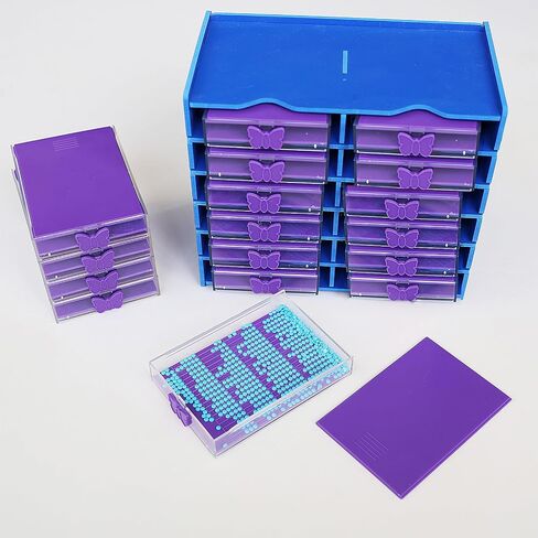 Diamond Painting Trays with Lids, Diamond Art Painting Tools and Accessories Kits for Adults, 4 Pack ABS Diamond Art Painting Bead Sorting Trays with Covers in Saudi Arabia