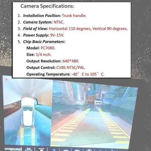 69090-0C090 مقبض الباب الخلفي مع كاميرا الرؤية الخلفية الخلفية متوافق مع 2016-2023 تاكوما، 2014-2021 تندرا - استبدال الكاميرا الاحتياطية # 69090-0C091 in Kuwait