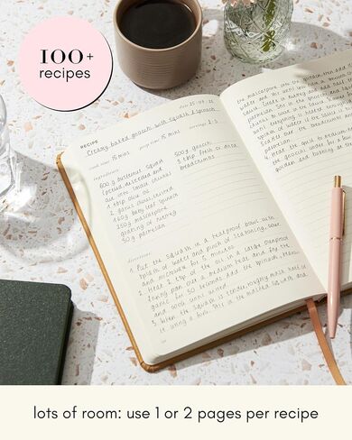 Kunitsa Co. Recipe Book to Write in Your Own Recipes, Blank Cook Book and Recipe Journal - Gift for a Chef in Kuwait