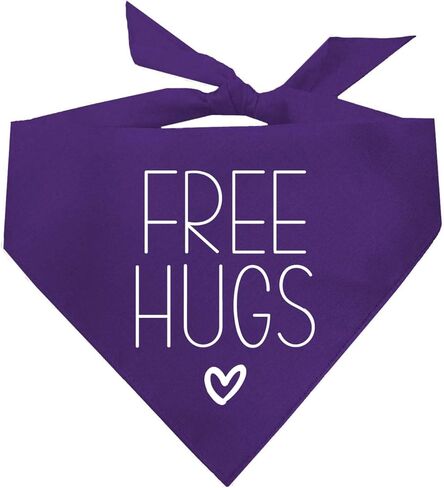 Free Hugs Valentine's Day Dog Bandana (Red, OS 379) in Saudi Arabia